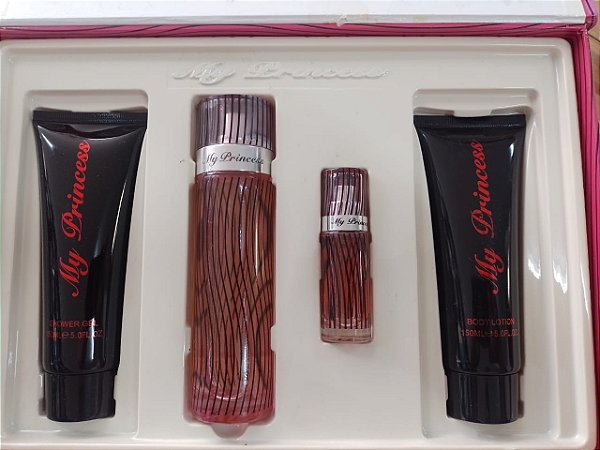 Kit My Princess EDP 100ml + EDP 10ml + Shower Gel 150ml + Body Lotion 150ml - Parfums Rivera