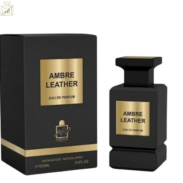 Ambre Leather Eau De Parfum Masculino - Milestone CAIXA AMASSADA)