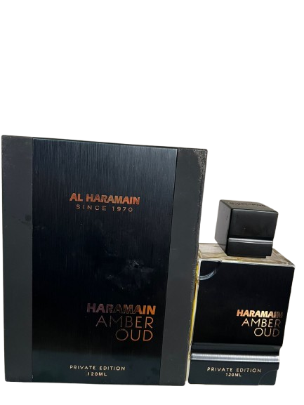 Amber Oud Private Edition Eau de Parfum Compartilhável - Al Haramain (CAIXA AMASSADA)