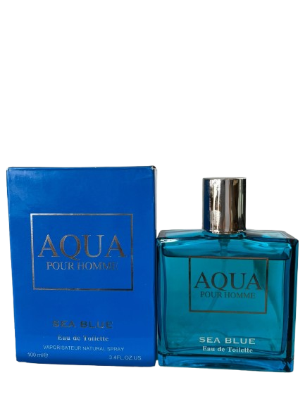 Aqua Pour Homme Eau de Toilette Masculino - Sea Blue (Caixa Amassada e Vazado)