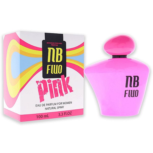 Fluo Pink Eau de Parfum Feminino - New Brand (Caixa amassada)