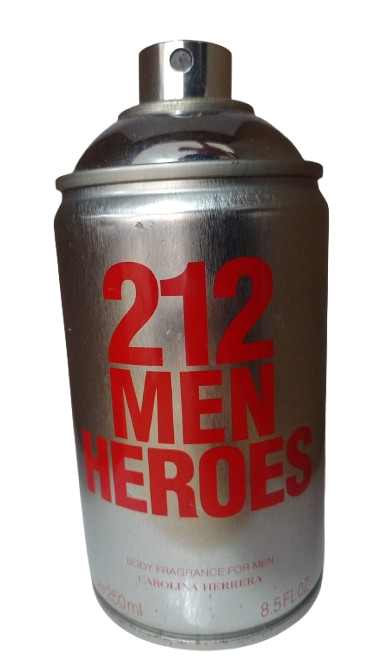 Body Spray 212 Men Heroes Masculino - Carolina Herrera (Sem tampa e vazado)