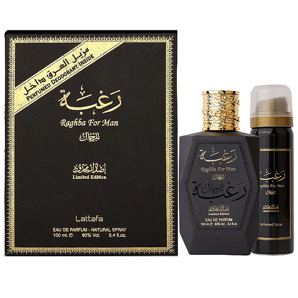 Kit Raghba For Men Eau de Parfum + Body Spray - Lattafa