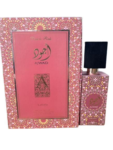Ajwad Pink to Pink Eau de Parfum Compartilhável - Lattafa (CAIXA AMASSADA)