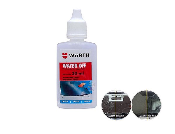 Cristalizador De Vidros e Para Brisa Water Off Finalizador De Superficies 30ml Wurth