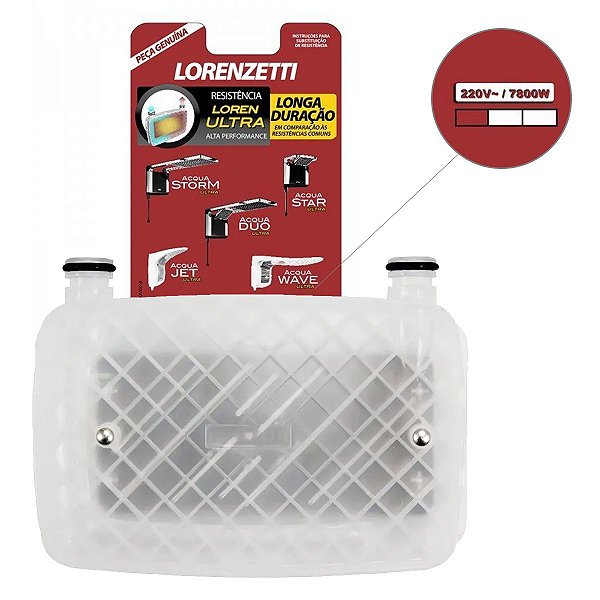 Resistência Chuveiro Acqua Duo Ultra Lorenzetti 220V 7800W