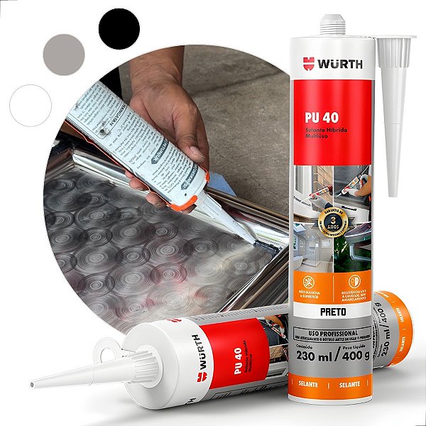Cola Pu 40 Selante Adesivo Alta Aderência 230ml - Wurth