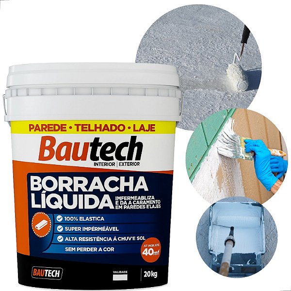 Borracha Manta Líquida Impermeabilizante Para Paredes/ Muros/ Fachadas/ Telhados – Bautech