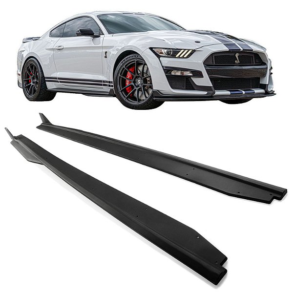 Saia Lateral Ford Mustang Shelby GT500 GT Mach 1 Black Piano