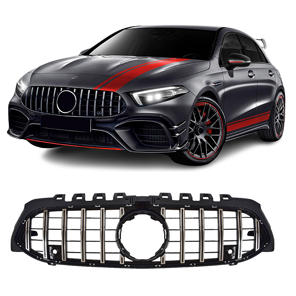 Grade Frontal Mercedes Classe A AMG Black Piano Cromado A45