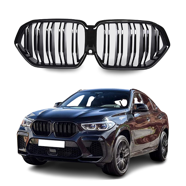 Grade Frontal BMW X6 G06 Black Piano Dupla M Performance M4