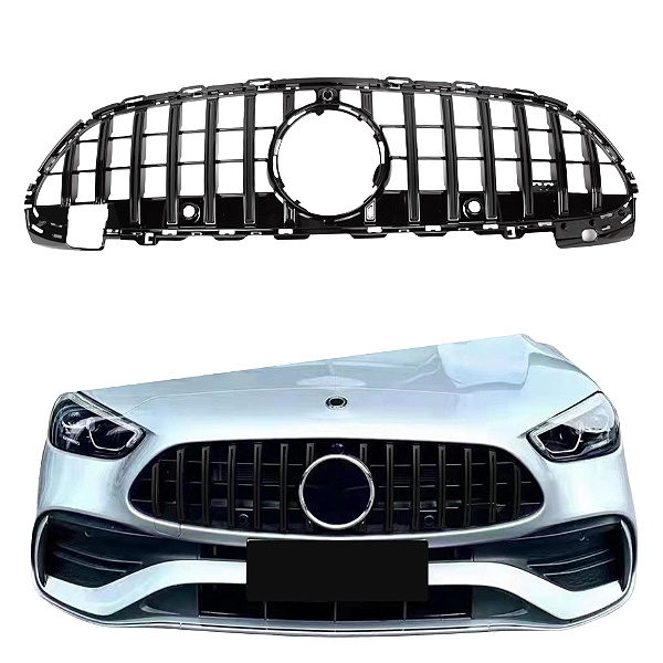 Grade Frontal Mercedes Classe C W206  AMG Black Piano Câmera