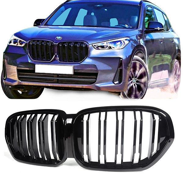 Grade Frontal BMW X1 F48 Black Piano M Sport Duplo Slot M3