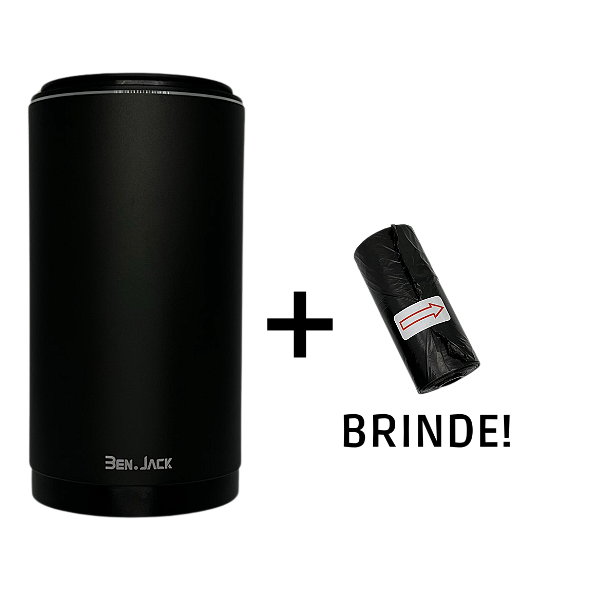Lixeira interna PREMIUM em Metal + Saco de Lixo Carro Sedan