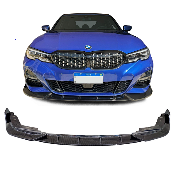 Spoiler BMW 330 340 G20 G28 Ajustável Front Lip Saia Carbono