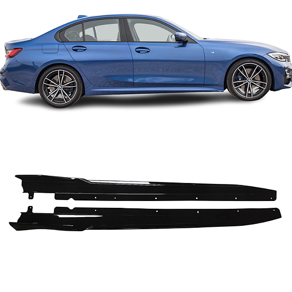 Saia Lateral Spoiler Bmw 320i 330 340 Serie 3 Black Piano M4