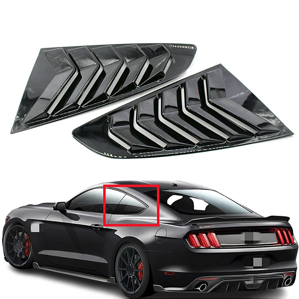 Scoop Window Louver Persiana Lateral Vidro Ford Mustang Preto