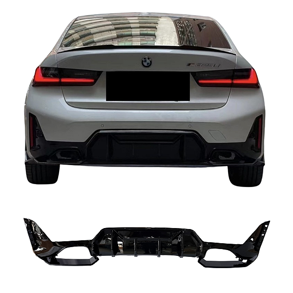 Difusor traseiro BMW Série 3 M LCI 330 320M 2023 Black Piano