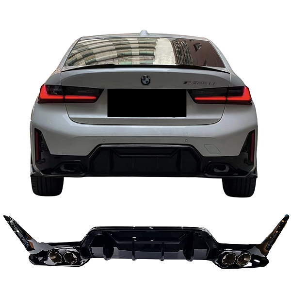 Difusor traseiro e Ponteira dupla BMW Série 3 M Black Piano
