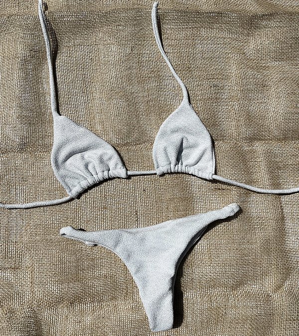 Biquíni Safira Branco lurex