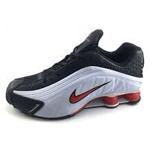 nike shox r4 prata e vermelho