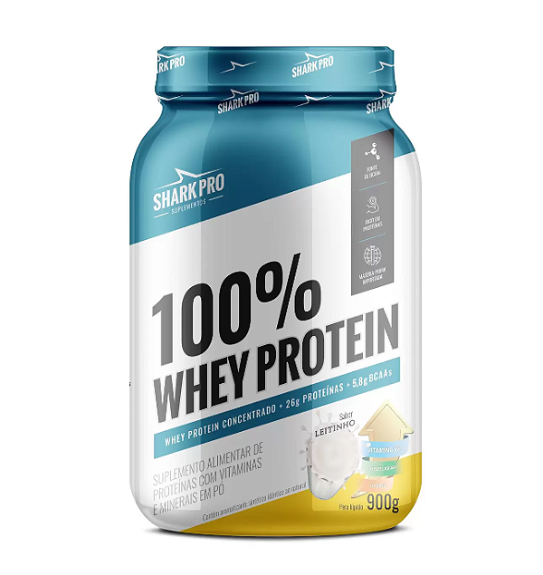100% Whey Protein Concentrado 900g Shark Pro