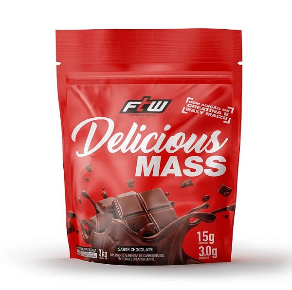 Delicious Mass 3kg FTW com Creatina - Hipercalórico