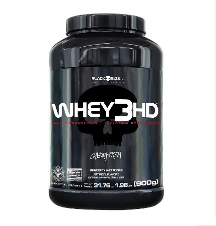 Whey 3HD 900g pote Black Skull