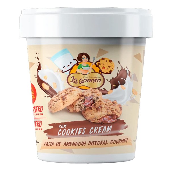 Pasta de Amendoim Gourmet sabor Cookies Cream 450g La Ganexa