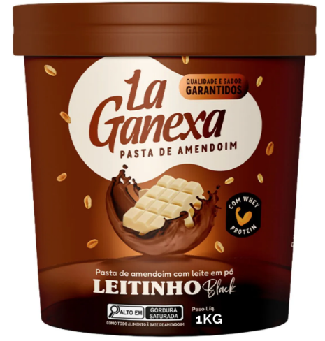 Pasta De Amendoim Gourmet Leitinho Black 1kg La Ganexa
