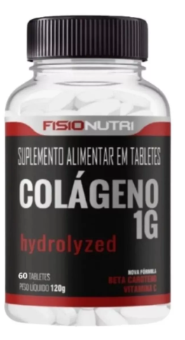 Colágeno hidrolisado 60 tabletes 1g Fisionutri