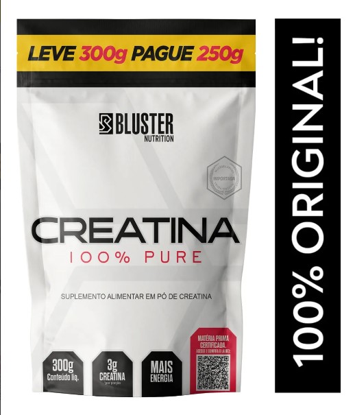 Creatina Monohidratada 100% Pura 300g Bluster Nutrition