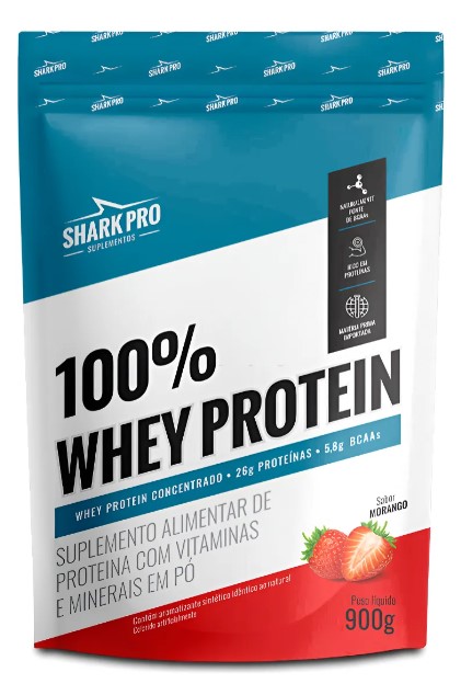 100% Whey Protein Concentrado Pouch 900g Shark Pro