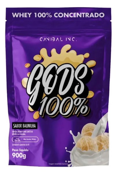 Gods Whey Protein 100% Refil 900g Canibal Inc