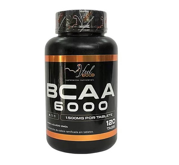 Bcaa 6000 1500mg com 120 tabletes Feel Good