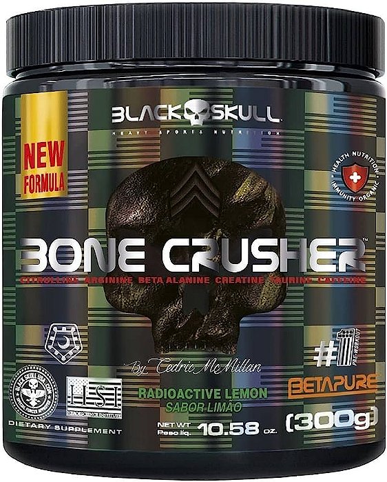 Bone Crusher Pré Treino 300g Black Skull