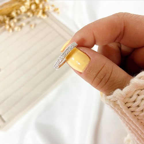 Anel Aliança Cravejado AN0004