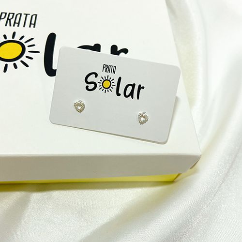 BRINCO CORACAO VAZADO CRAVEJADO MINI | BC0004