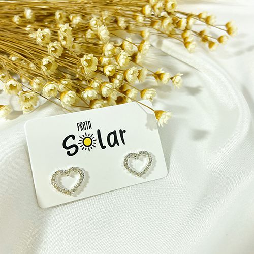 BRINCO CORACAO VAZADO COM ZIRCONIAS | BC0006