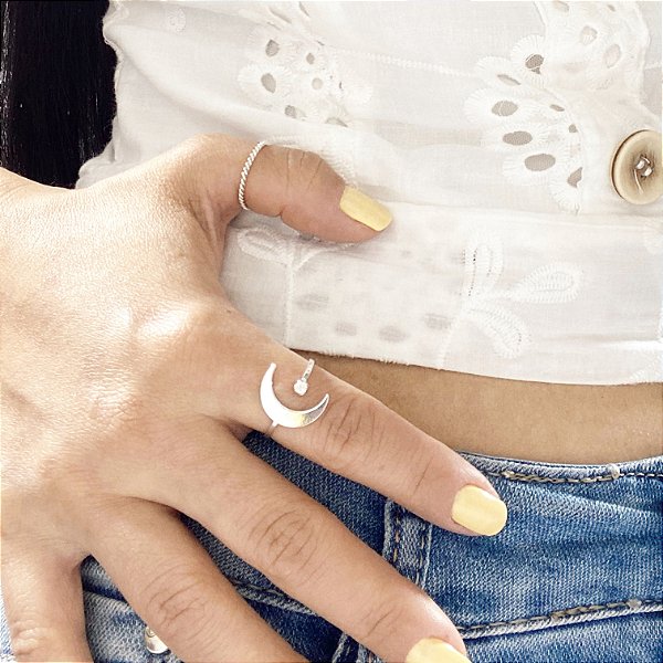 Anel Regulável Lua e Ponto AN0011