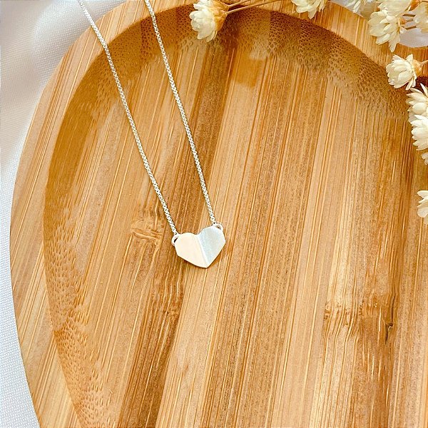 COLAR ORIGAMI CORAÇÃO | CL0024