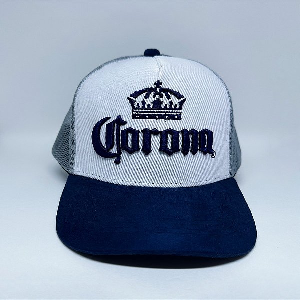 Boné Corona Branco e Azul