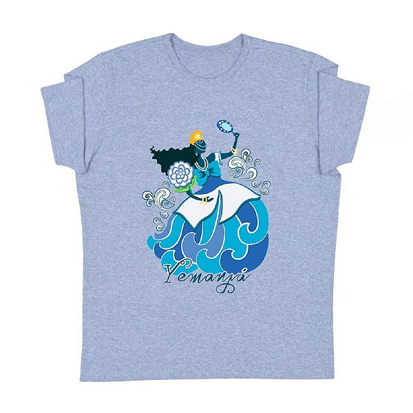 Camiseta Feminina Feita em Algodão Iemanjá