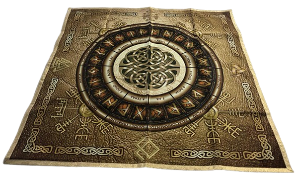 Toalha Leitura Tarot Tarô e Baralho Cigano Marrom