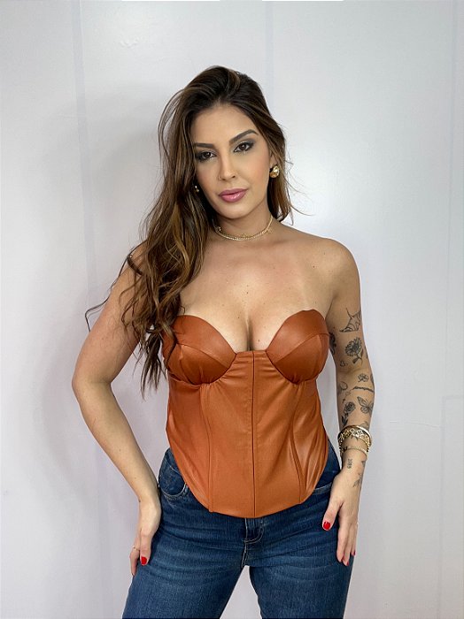 Cropped Corset Feminino Tomara Que Caia Premium Moda Casual