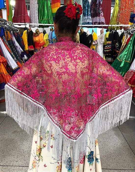 Lenço Xale Longo Feminino Renda Moda Luxo Melhores Presentes