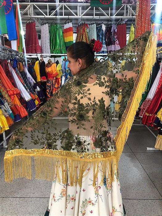 Lenço Xale Longo Feminino Renda Moda Luxo Melhores Presentes