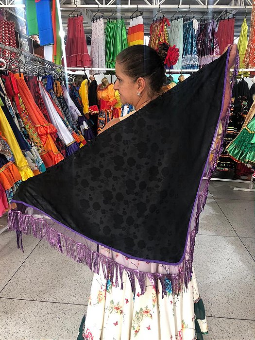 Lenço Xale Longo Feminino Renda Moda Luxo Melhores Presentes