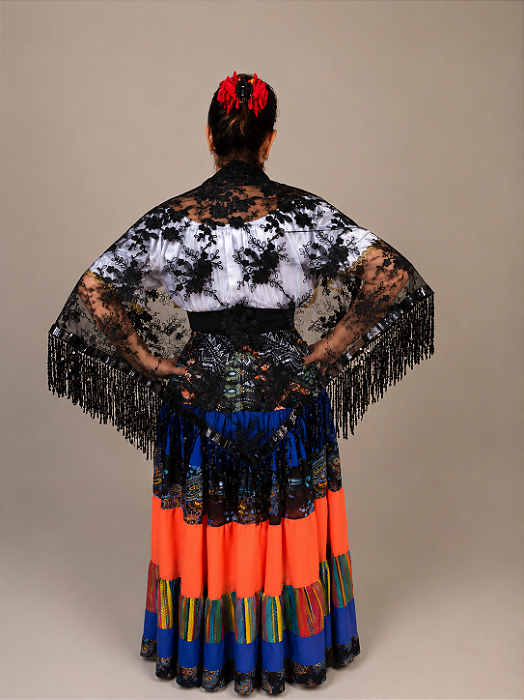 Lenço Xale Longo Feminino Renda Moda Luxo Melhores Presentes Preto
