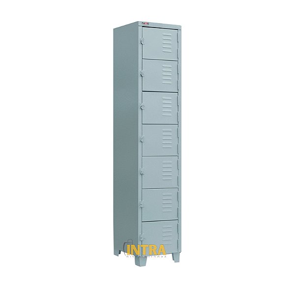 Armário Roupeiro de Aço 7 Portas Mini com Pitão – Vestiário